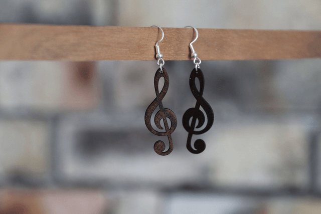 BOUCLE D'OREILLE N°11 : Clé de Sol
