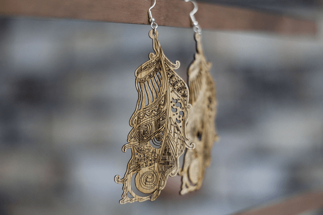 BOUCLE D'OREILLE N°16 : Plume #1