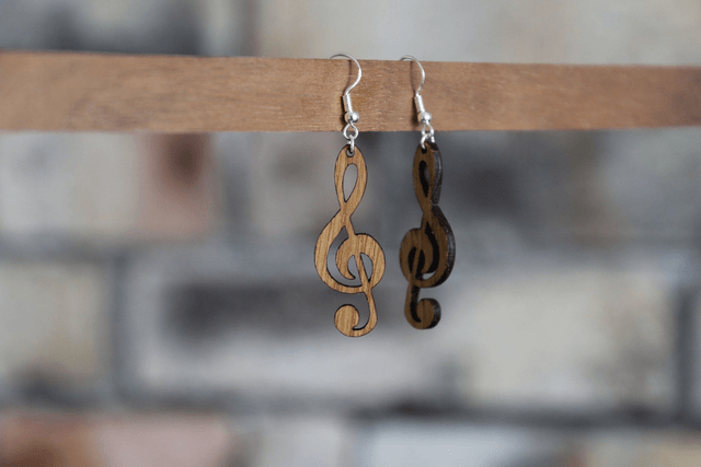 BOUCLE D'OREILLE N°11 : Clé de Sol