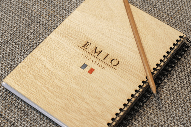 CARNET EN BOIS - PAPILLON #2