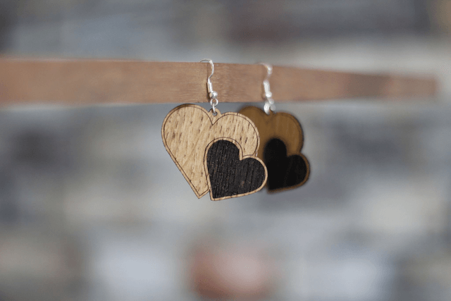 BOUCLE D'OREILLE N°15 : COEUR Coeur