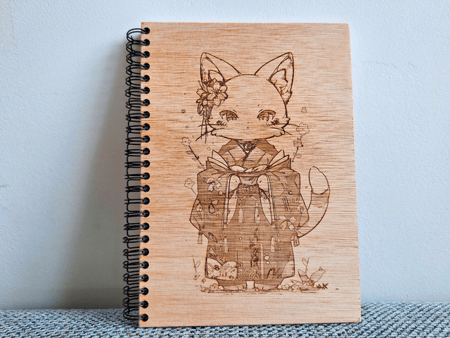 CARNET EN BOIS - CHAT #2